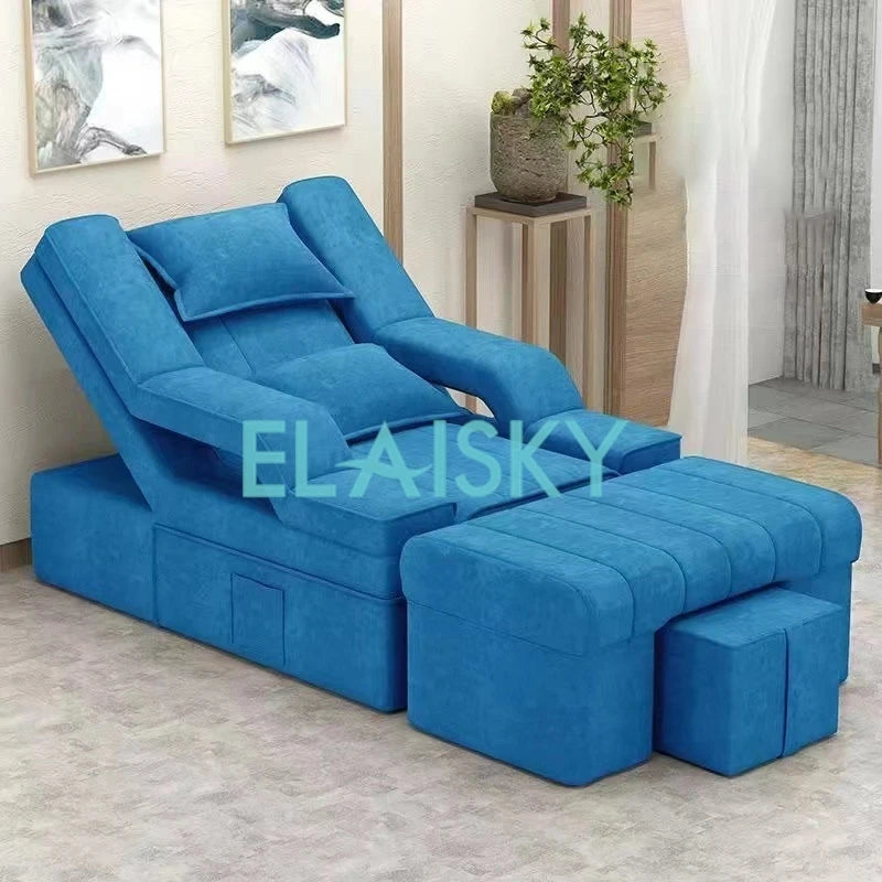 Electric Reclining Chair Foot Massage Sofa Foot Massage Foot Bath Bed Nail Eyelash Beauty Salon Sofa Chairs Cozy Massage Sofa