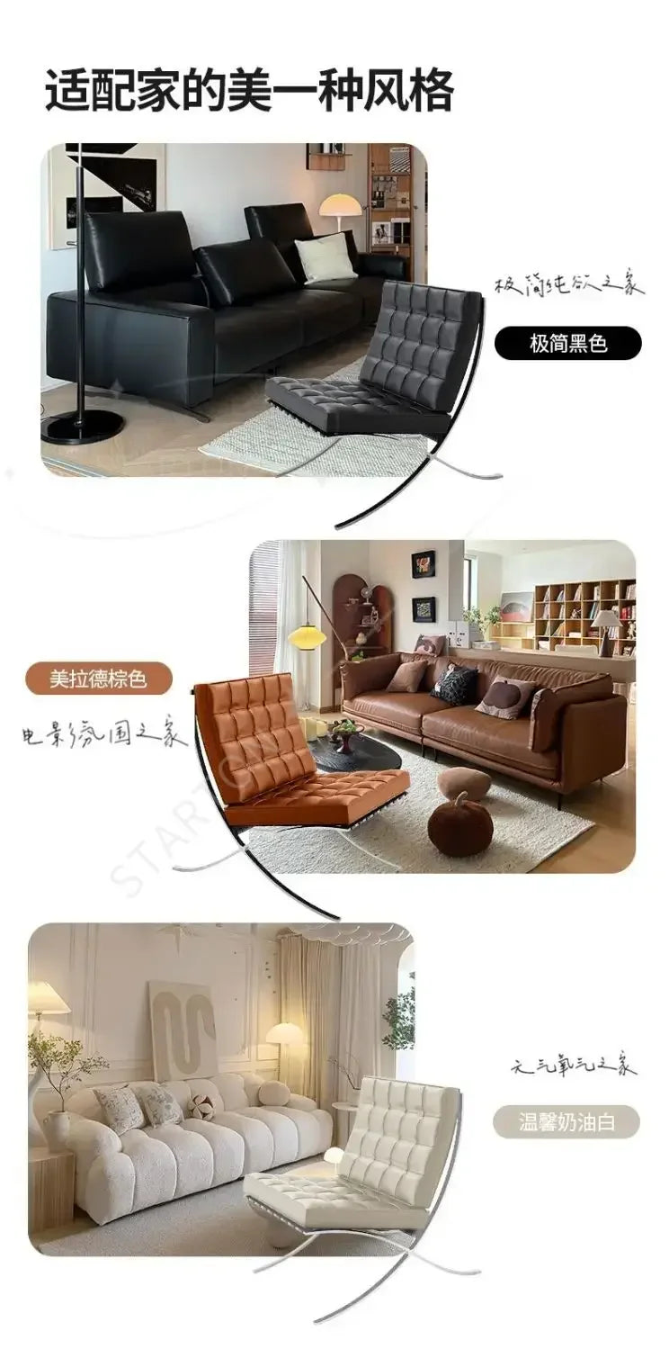 Stylish Barcelona Single, Sofa Chair For, High End Living Room, Italian Designer Lazy, Coffee Sofa Cozy