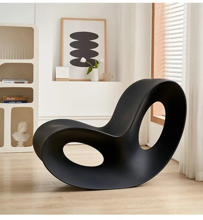 Creative butterfly shaped living room rocking chair, home leisure single lazy chair, modern simple plastic lounge chair GN772LA