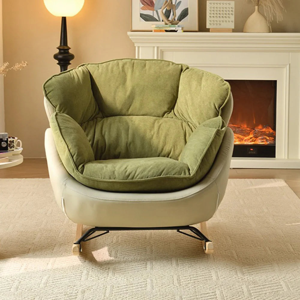 Ergonomic Green Rocking Chairs Living Room Modern Home Furniture Comfortable Meditation Relaxation Muebles Para El Hogar