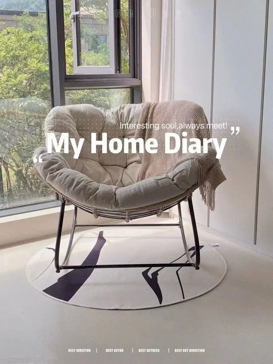 Rocking Chair Rattan Lazy Net Red Sofa Home Living Room