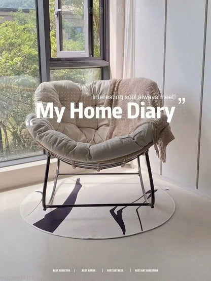 Rocking Chair Rattan Lazy Net Red Sofa Home Living Room