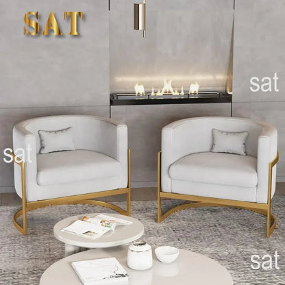 v Living Room Chair, Modern Gray Velvet Bucket Shaped Special Chair, Soft Padded Armchair, Bedroom Single Person Sofa