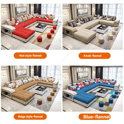 Sectional Couches for Living Room with Smart Bluetooth Speaker Charging Sectional Sofa Set with Chaise L-Shape Sectional Couch