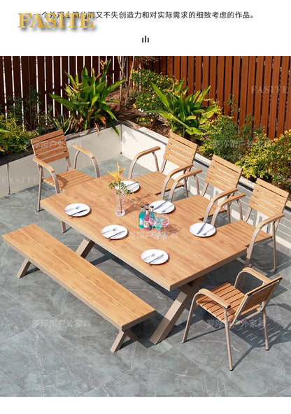 Courtyard table and chair outdoor balcony waterproof and sunscreen garden outdoor leisure table and chair combination