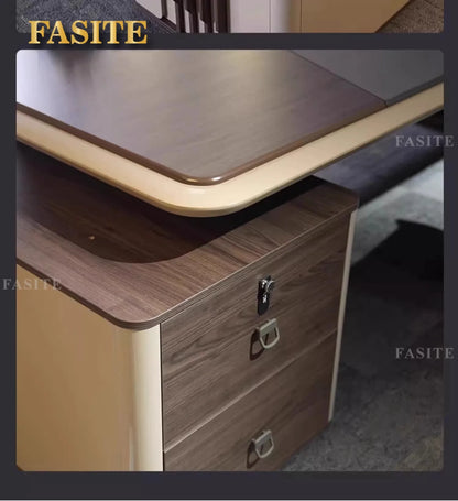 Boss table, desk, simple modern class desk, office table and chair combination