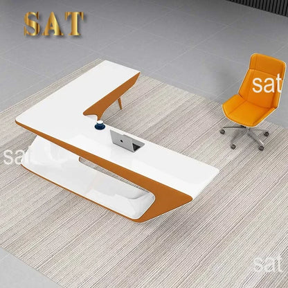 #V New 2024 Boss L Shape Luxury Office Furniture Manager High Tech Modern Executive Ceo Office Desk