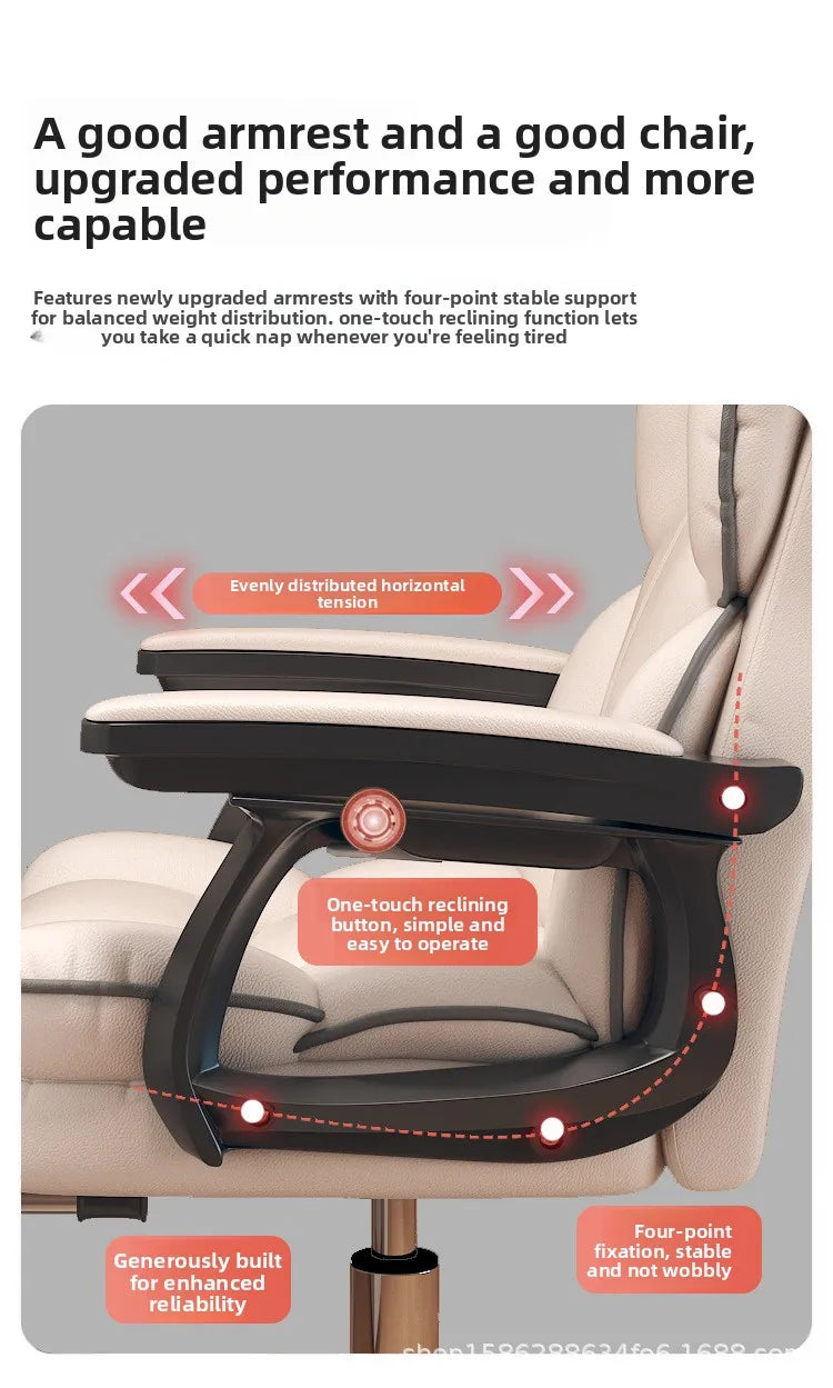 Firm Computer chair E-sports chair Home sedentary sofa Seat reclining swivel chair Study back chair