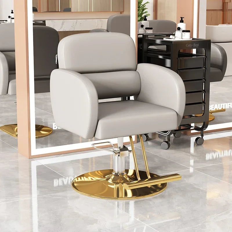 Classic Fashion Barber Chairs Simple Exquisite Trendy Premium Salon Chairs Beauty Modern Bancos Con Ruedas Salon Furniture