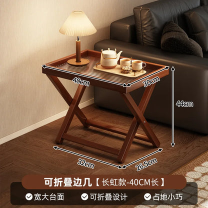 INS Folding Small Table Outdoor Picnic Portable Coffee Table Non-Solid Wood Home Living Room Mini Side Table