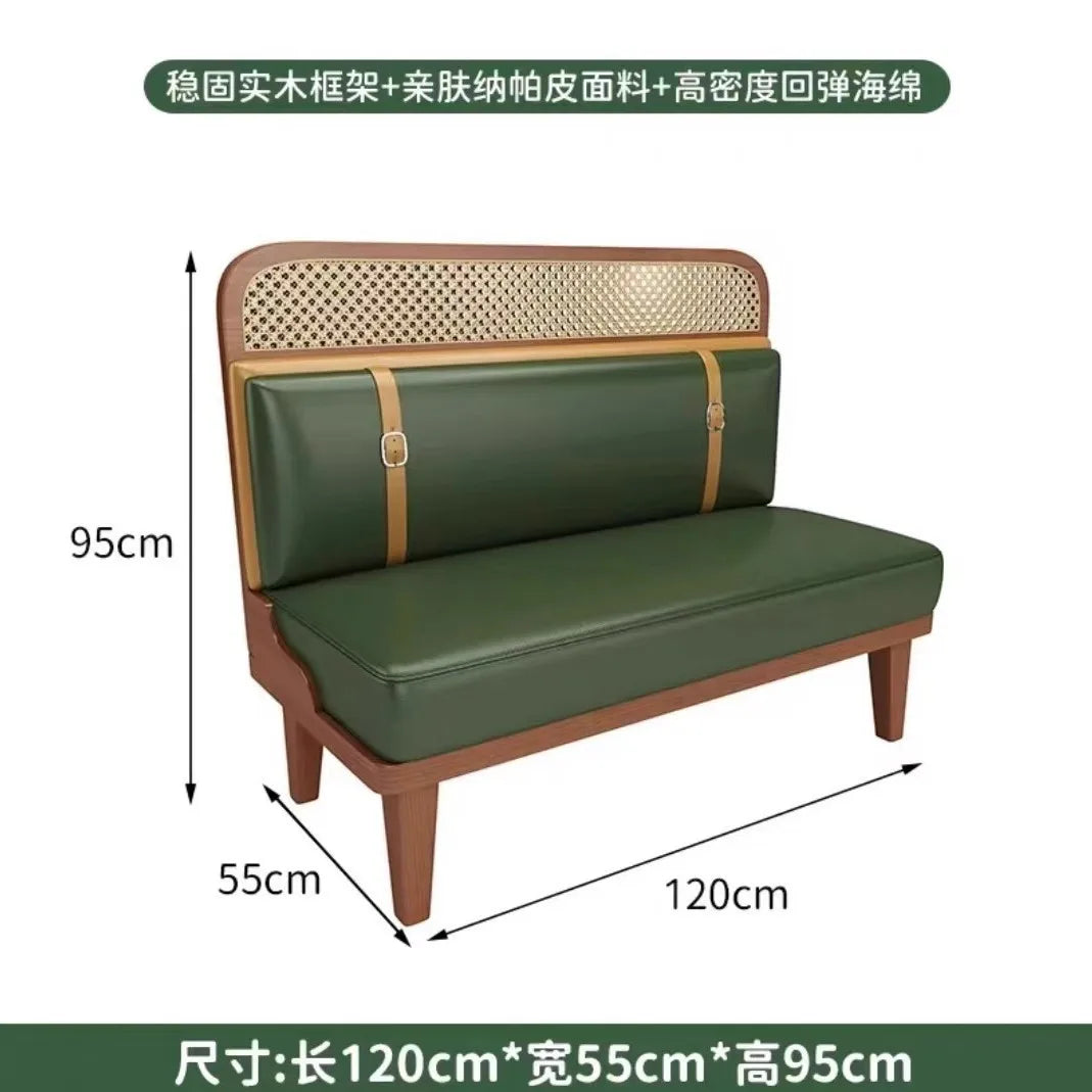 Card seat sofa cafe noodle shop western restaurant table and chair combination commercial