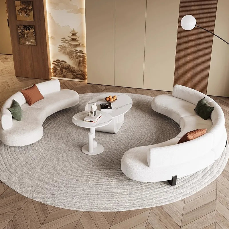 Nordic Light Luxury Curved Sofa Living Room Modern Simple Creative Comfortable Aesthetics Sofa Unusual Leisure Muebles Furniture