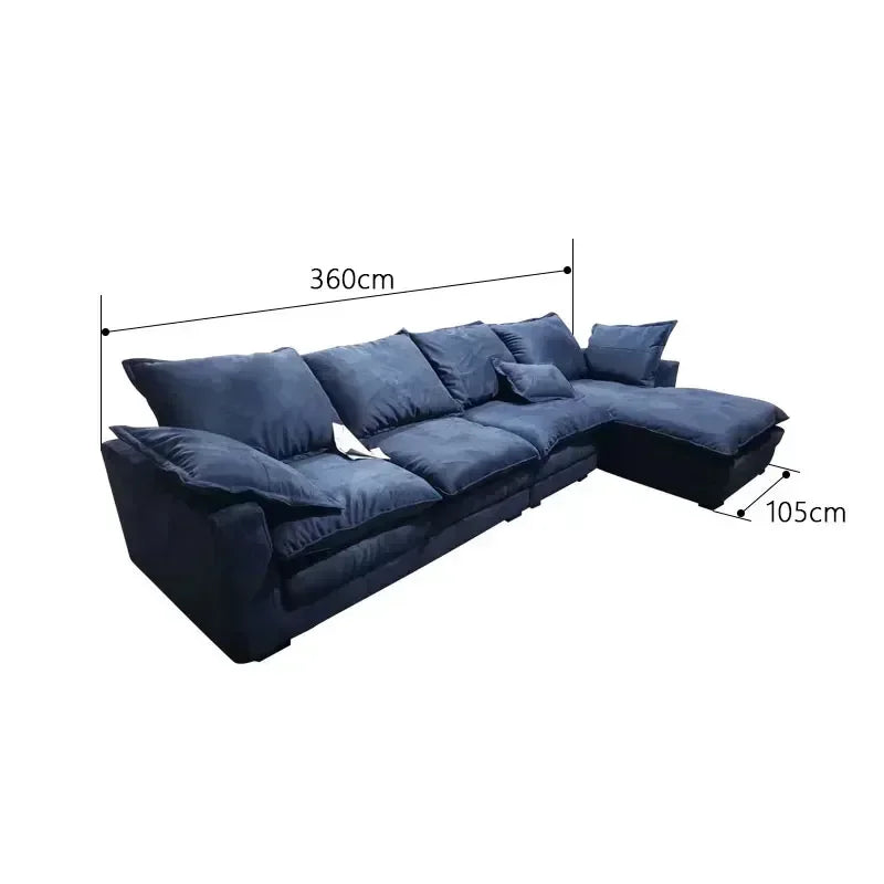 &S Comfy Modern Rectangular Sectional Sofa with Pillows Deep Seat Extra Large Couches Over Size Corner Sofa Living Room Sofas*
