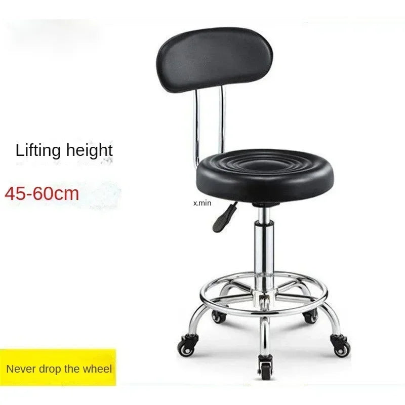 Beauty Stool,Hair Salon,Rotating Lift,Hair Salon Chair,Pulley,Nail Art, Hair Cutting, Round Stool, Exclusively for Beauty Salons