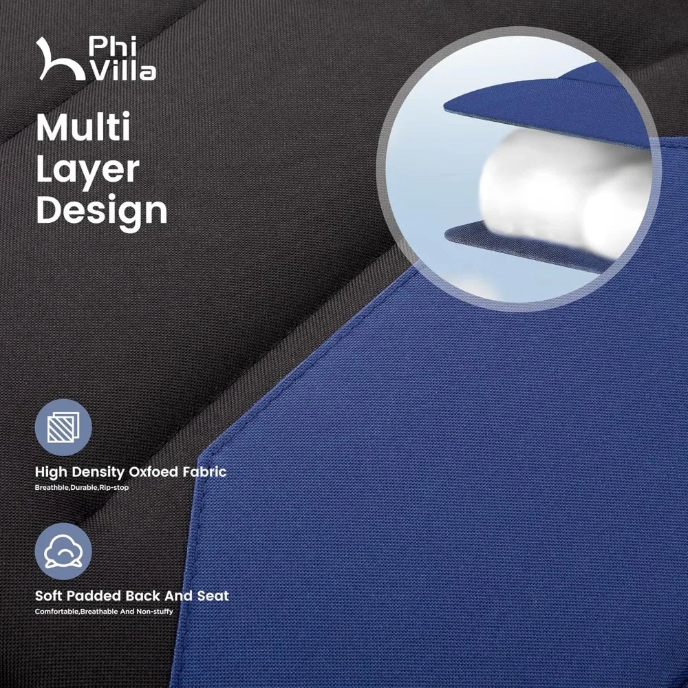 XXL Oversized Padded Zero Gravity Chair, Foldable Patio Recliner, 28 Wide Seat Anti Gravity Lounger with Cup Holder