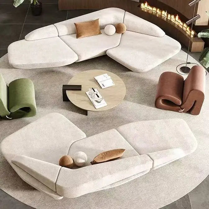 Premium ins style home nail salon rest area beauty salon sofa light luxury office home Nordic style sofa