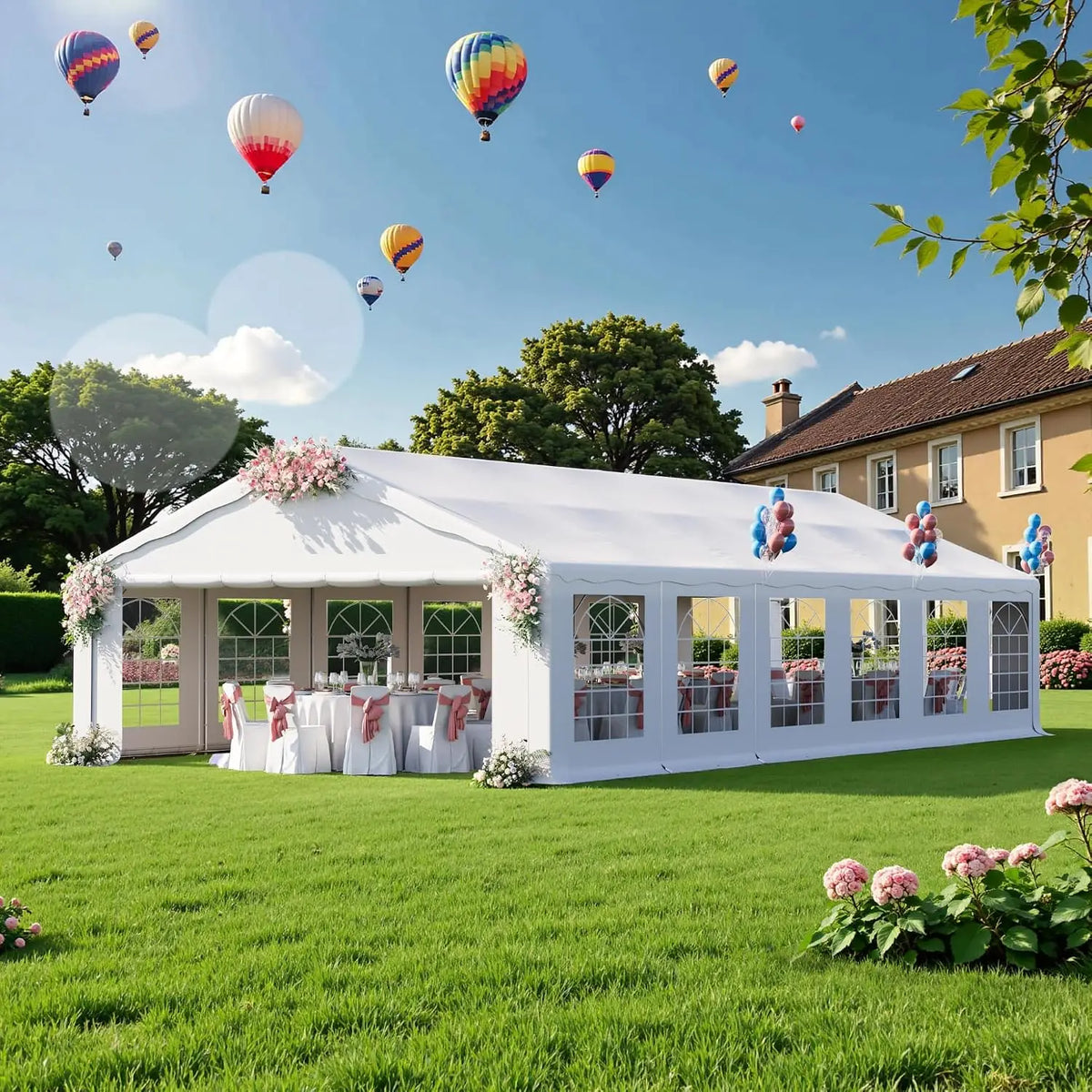 20x40 FT Party Tent Canopy, Heavy Duty Large Waterproof Event Tent, Custom