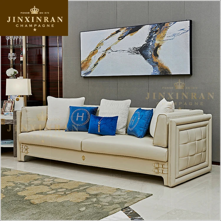 Sofa Furniture Prices Luxury Leather Sofa Set Living Room Customized Furniture Living Room Beige Leather Sofa Set