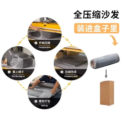 Compression sofa tofu block corduroy simple light luxury compression L-shaped corner sofa