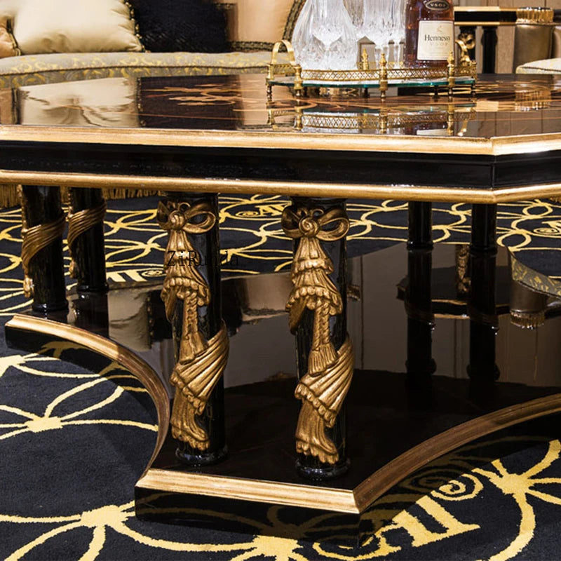 High quality unique central table design living room furniture luxury classical round coffee table