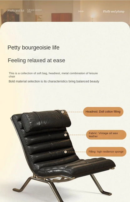 Sofa Chair Minimalist Light Luxury Senior Sense Of Living Room Antique Style Designer Sofa Chair Lazy Leisure Lounge Chair