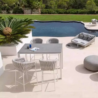 Office Restaurant Garden Chairs Hotel Leisure Simplicity Modern Garden Chairs Homestay Aluminum Furniture Silla De Jardín MHSF