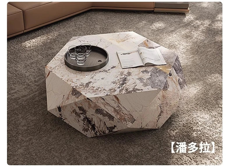Coffee table small apartment rock slab designer atmospheric Italian living room high-end creative coffee table