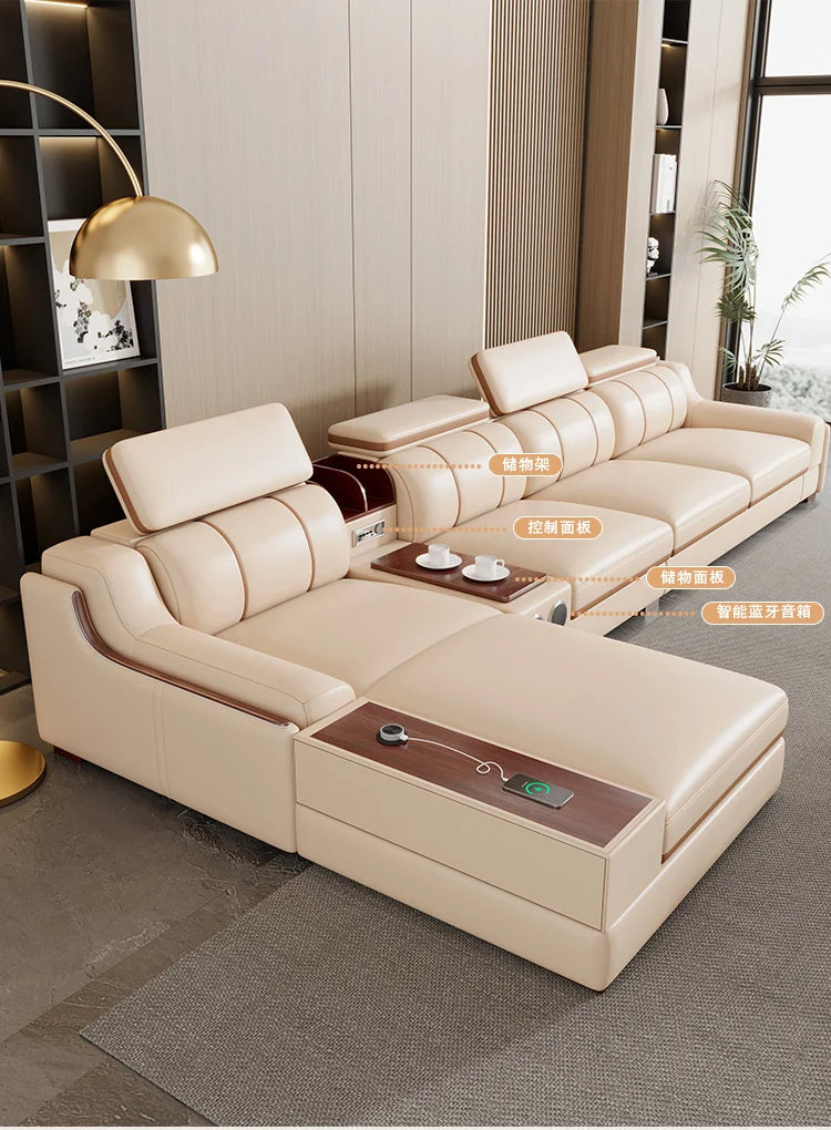 Leather Design Sofa Storage High Quality Comfortable Romantic Leisure Sofa Corner Leisure Multifunctional Sillon Cama Furniture