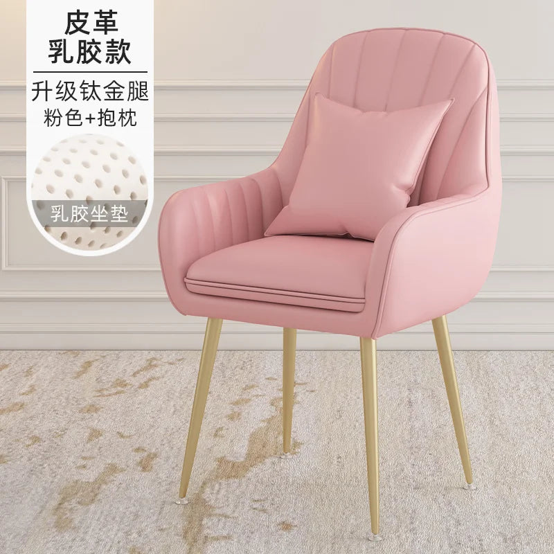Modern Living Room Dining Chairs Home Furniture Bedroom Dormitory Back Chair Nordic Restaurant Kitchen Cafe Leisure Chair