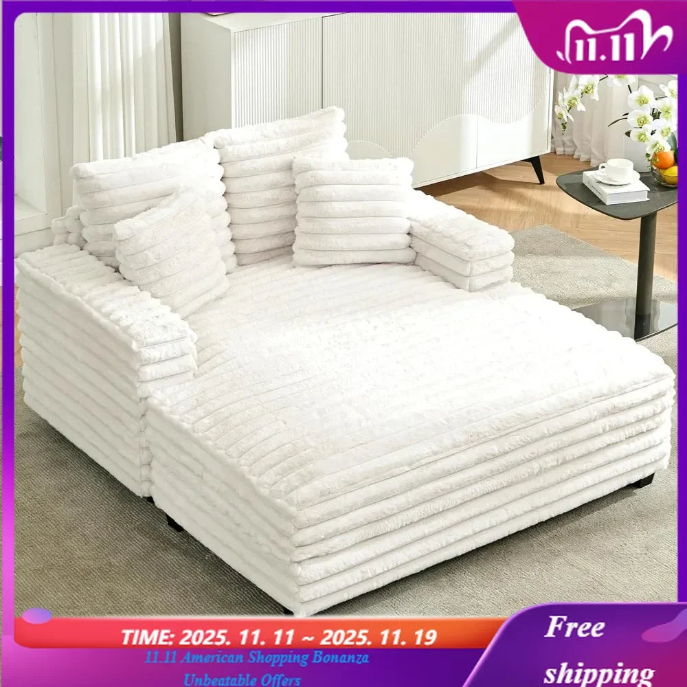 Nordic Sofabed Vacuum Compression Sofa Bed Modern Simple Lazy Sofa Bed  Thick Strip Velvet Large Sofa Bed Living Room Furniture