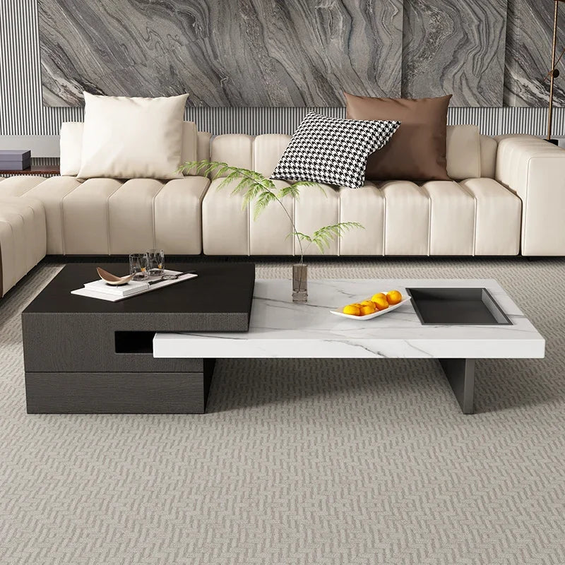 SS Italian Unique Coffee Table Luxury Nordic Living Room Modern Side Table Minimalist Center Writing Mesa Auxiliar Home Furnitur