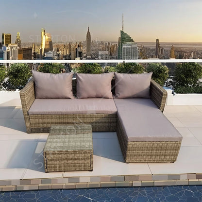 Classic Modern Rattan Outdoor Sofa Economical Resort Teak Furniture for Outdoor Living Spaces