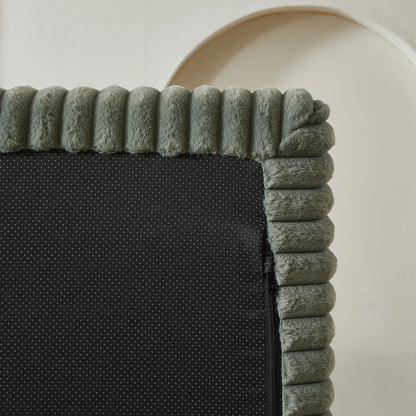 87" Oversized Sectional Lounge Chaise, Cloud Plush Loveseat with Reclining Sofa Bed, Fluffy Modern Sleeper Chair for Living Room