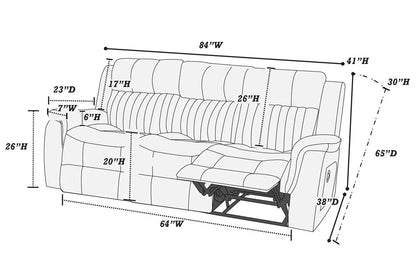 Furniture for Home Cinema Chair Wholesale Manual Motion 3 Seat Reclining Recliner Sofa Couch Living Room