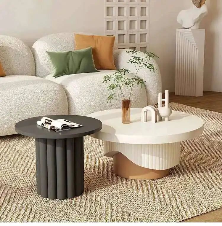 Table ronde unique, tables modernes, table basse, table basse glamour, esthétique, luxe, minimaliste, glamour, meubles de salon Basseliving
