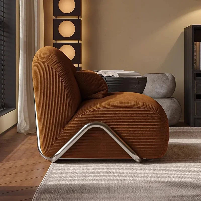 Nordic Velvet Living Room Chairs Lazy Comfortable Ergonomic Accent Living Room Chairs Italian Design Home Furniture Sillas LLLC
