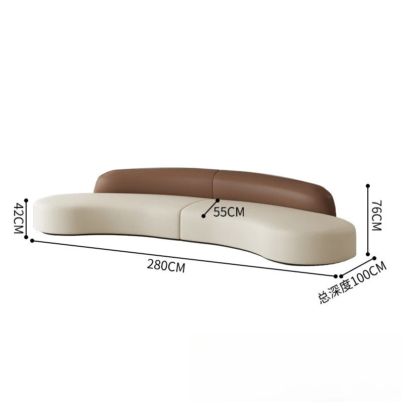 Nordic Fabric Sofa Office Business Reception Sofa Coffee Table Combination Beauty Salon Negotiation Leather Sofa