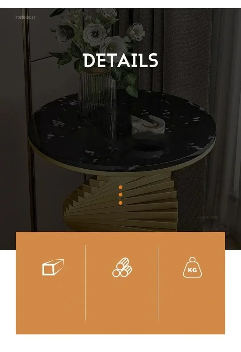 Nordic Leisure Bedroom Side Table Modern Marble Coffee Table for Living Room Furniture Nordic Designer Tables