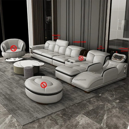 European Luxury Living Room Sofas Home Leisure Sofa Bed Recliner Design Living Room Furniture Modern Corner Smart Massage Sofa