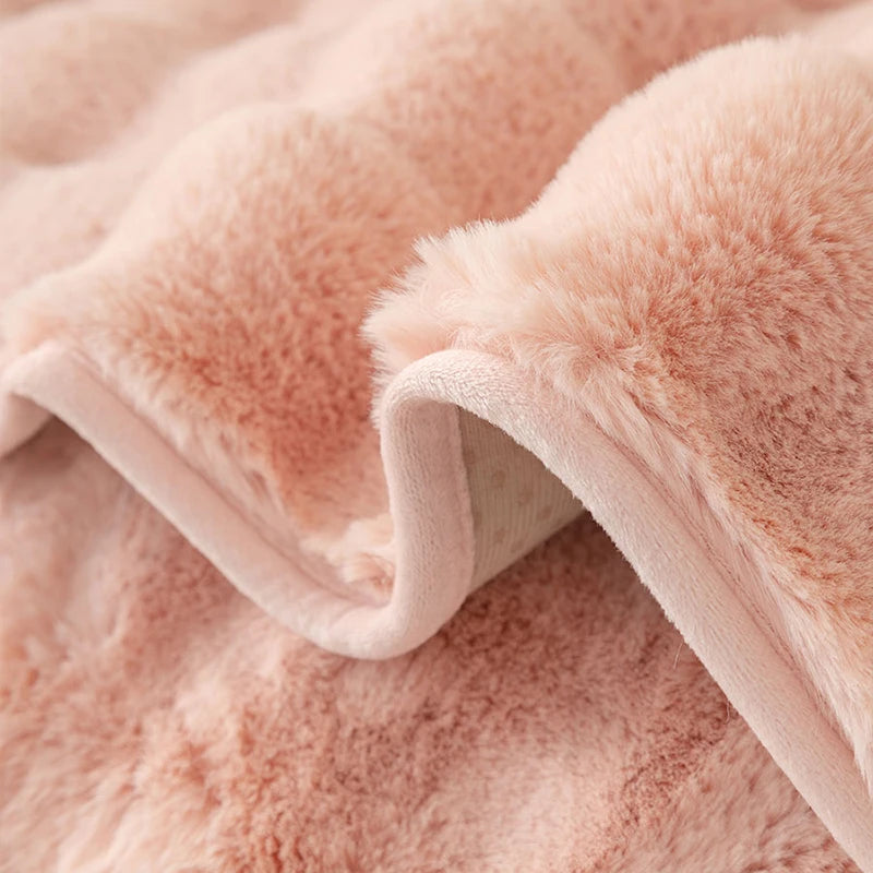 1pc Imitation Rabbit Plush Sofa Cover Winter Warm Thick Plush Soft Sofa Slipcover Pet Favorite Non-slip Protective Couch Cover