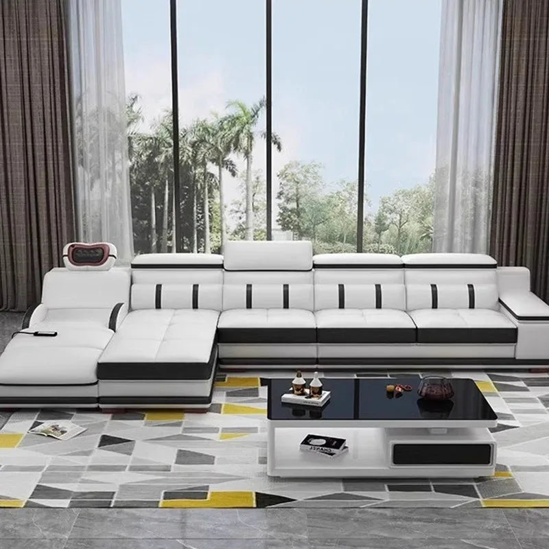 Large Size Lazy Living Room Sofas Leather Relaxing Modern Cheap Lounge Living Room Sofas Luxury Koltuk Takımı Home Decoration