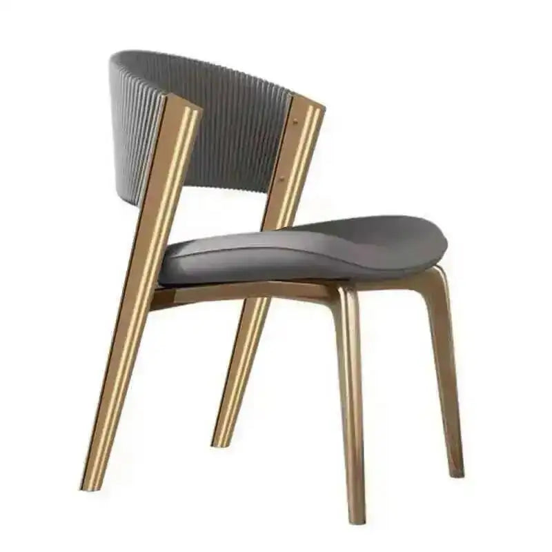 Ergonomic Furniture Modern Vip Restaurant Luxury Designer Dining Italian Chair Chairs Nail Gold Comedor Kitchen Legs Leather