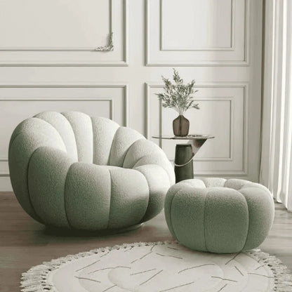 JC Lazy Pumpkin Sofa Sleepable and Reclining Lounge Chair Living Room Small Apartment Swivel Sofa Chair