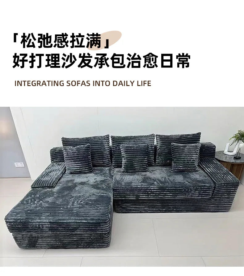 Wholesale Modern Living Room Furniture L-Shaped Compression Sofa Bed Combination
