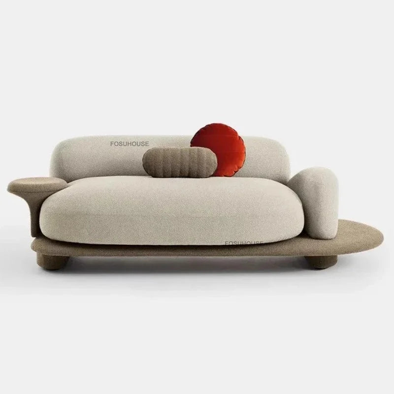Italian Fabric Living Room Sofas Home Corner Creative Recliner Back Sofa Designer Pebble Sofa Bed Nordic Living Room Furniture L