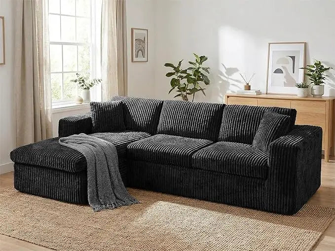 105" Boneless Couches for Living Room, Sectional Couches Modular Sofa with L-Shaped Chaise, Memory Foam Comfy Cloud，Customized