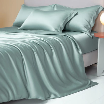 Premium 4/6pcs Egyptian Cotton Bed Sheet Set Soft Long Staple Cotton Bedding Set Luxury Silky Fitted Sheet Flat Sheet Pillowcase