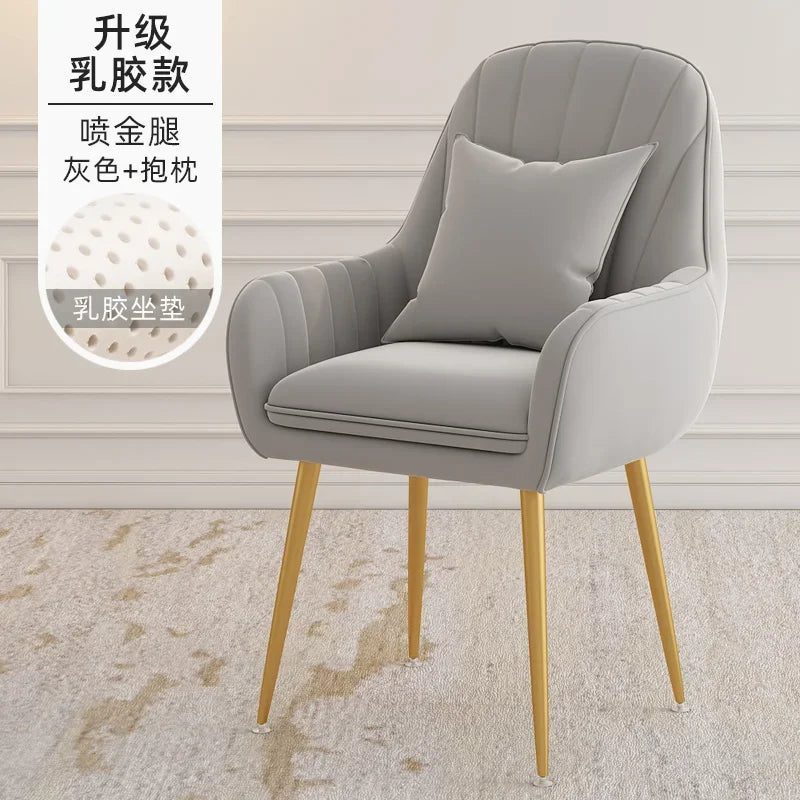 Modern Living Room Dining Chairs Home Furniture Bedroom Dormitory Back Chair Nordic Restaurant Kitchen Cafe Leisure Chair
