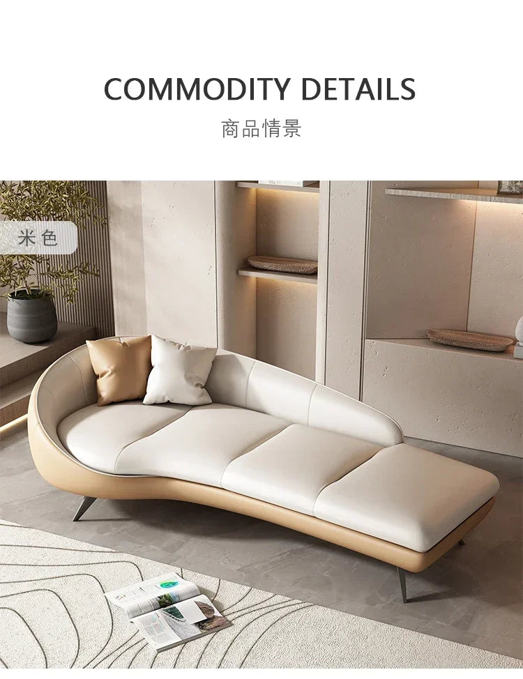xxzModern curved sofa living room deck chair hotel homestay leisure beauty couch