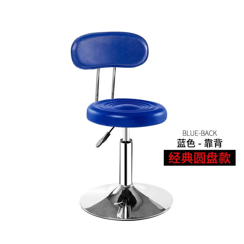 Bar Chair Bar Chair Stool Stool Haircut Chair Rotating Lifting Round Stool Backrest Pulley Chair Large Work Stool Supply